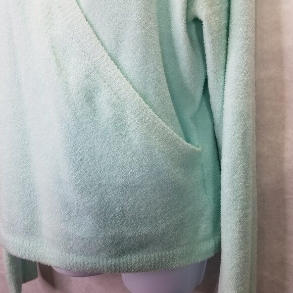 Lily Stanhope Ballet Sweater Women's L Green Pullover Cross Front Eyelash Knit - Picture 10 of 15